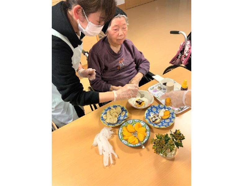 特別養護老人ホームひなた　2022/11月　料理教室（漬物とフルーツタルト）
